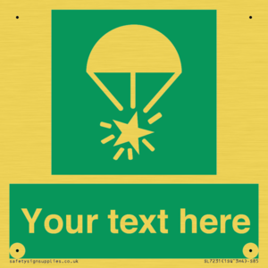 Custom sign safe condition Rocket parachute flare